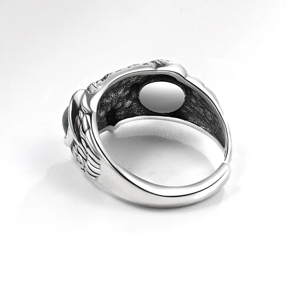 Anillo de plata con forma de búho