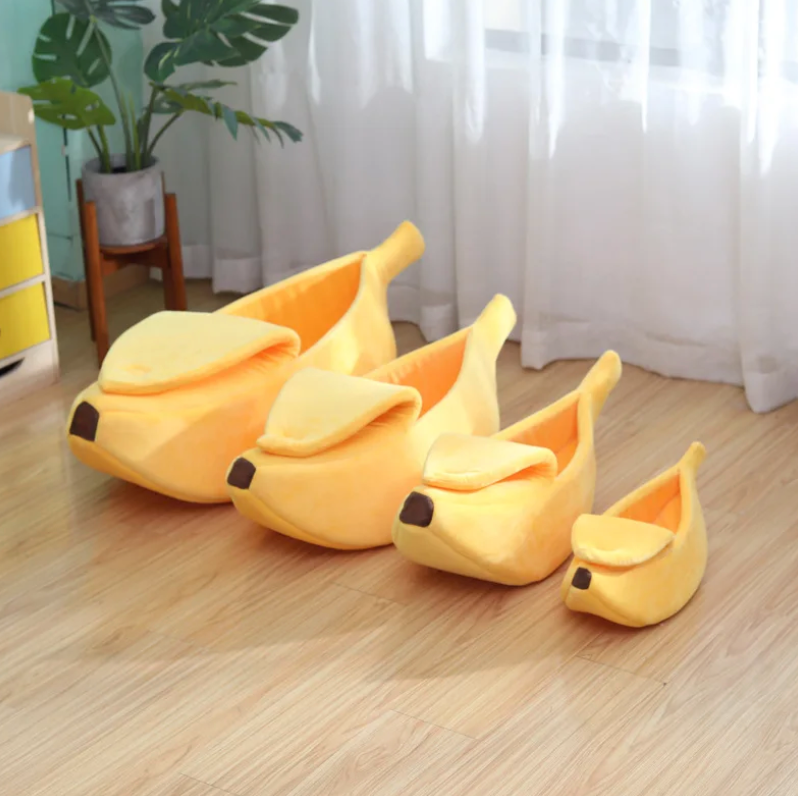 Cama banana para perro o gato