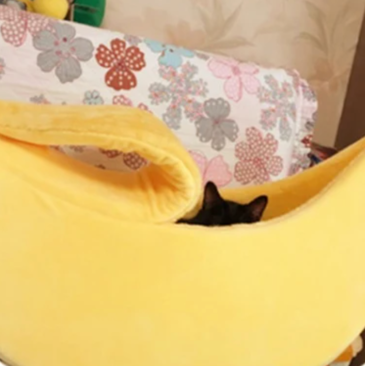 Cama banana para perro o gato