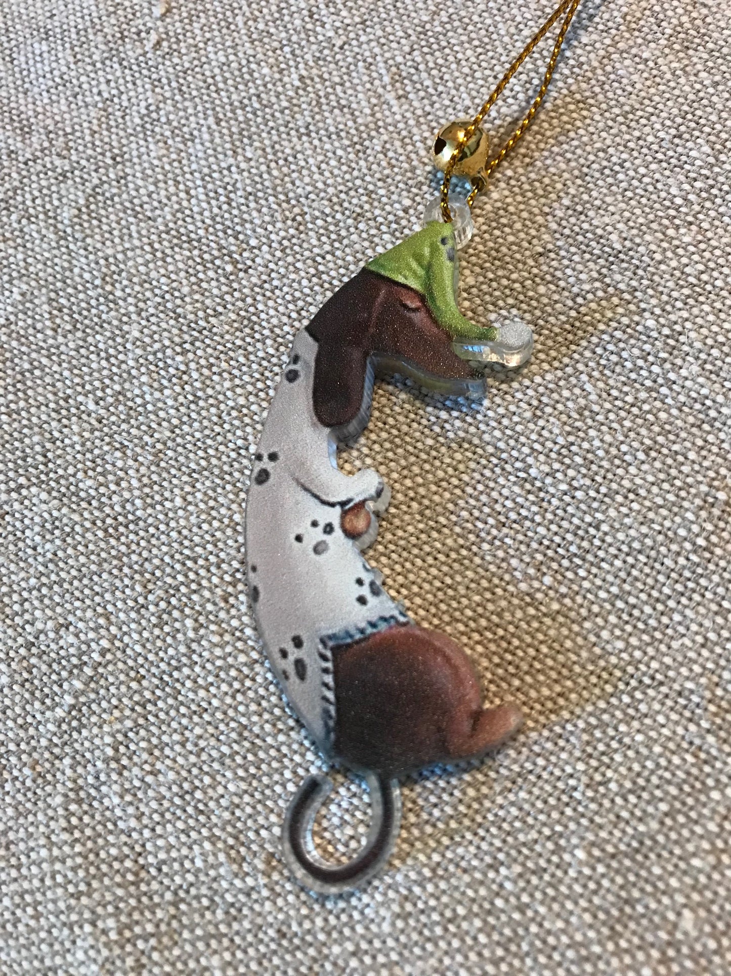 Set de 7 colgantes Dachshund para árbol de Navidad