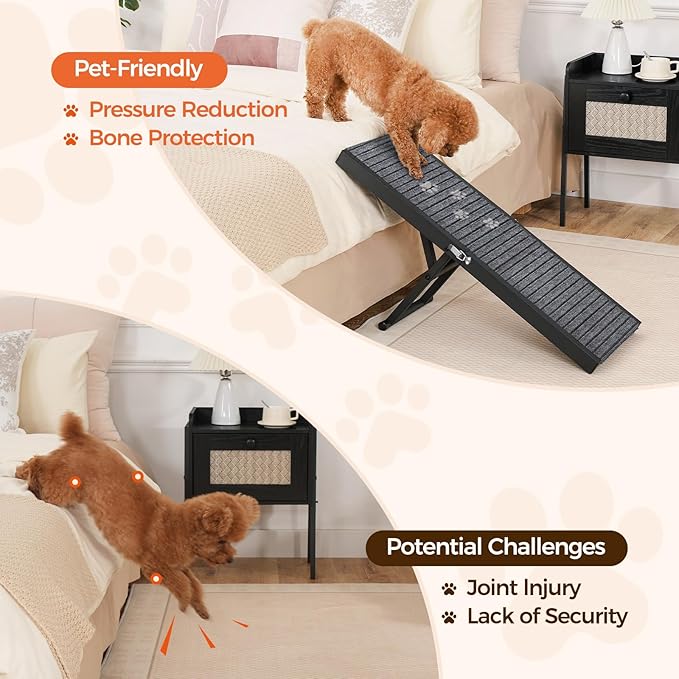 Rampa plegable para perros, 5 niveles, 31.5" largo