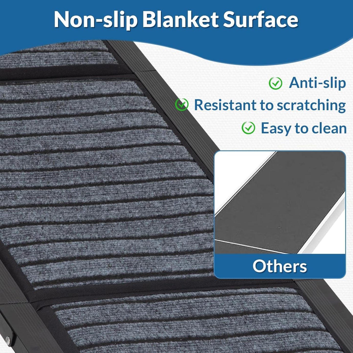 Rampa plegable para perros, 67" largo