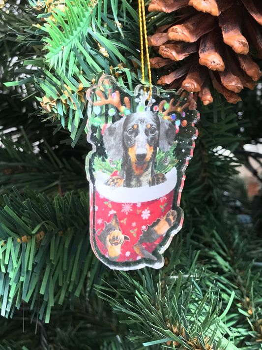 Colgante Dachshund para árbol de Navidad