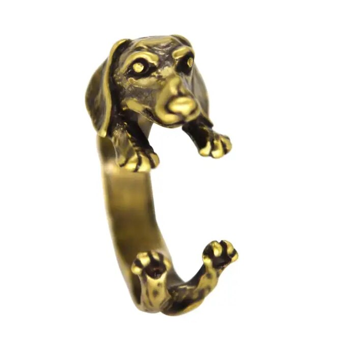 Anillo Dachshund 3D