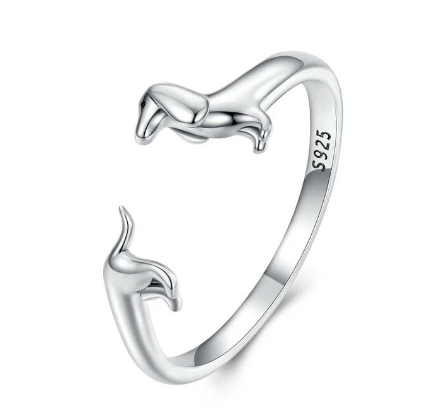 Anillos de plata Dachshund