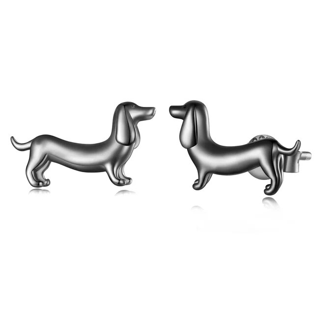 Aretes de plata Dachshund