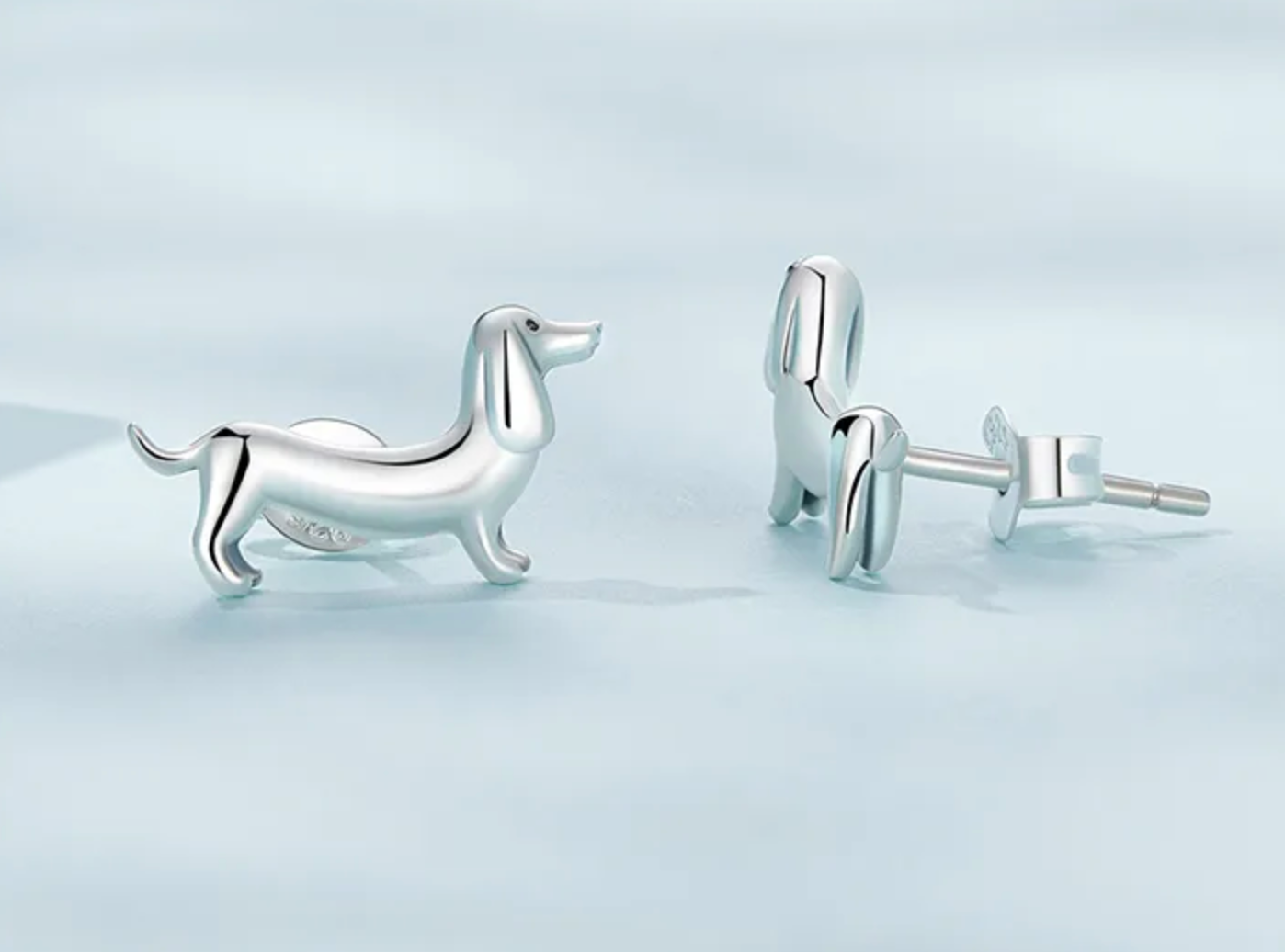 Aretes de plata Dachshund