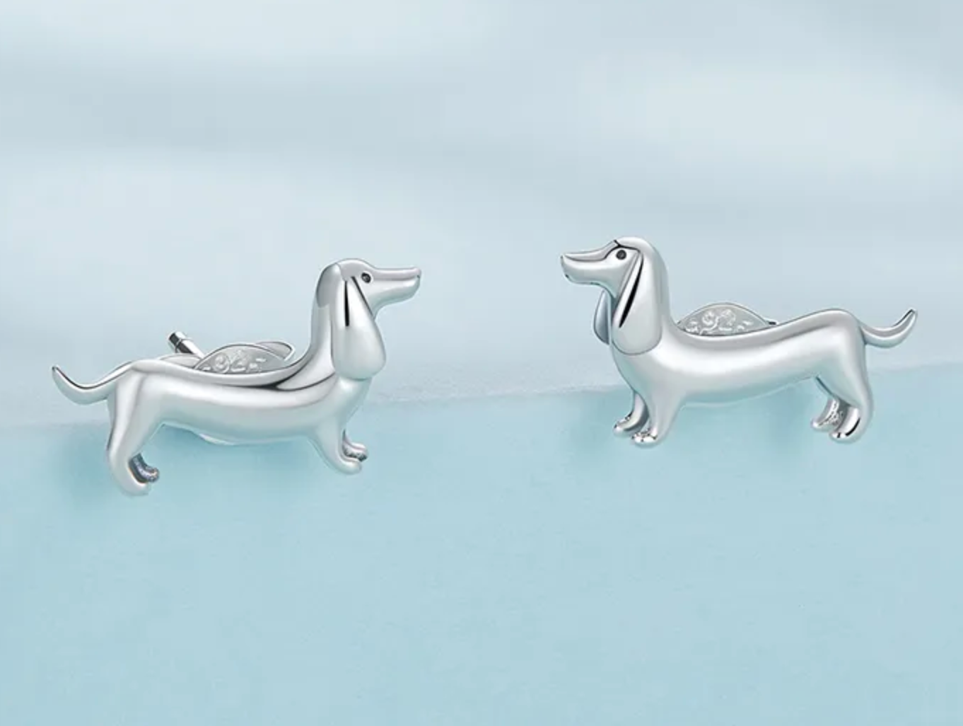 Aretes de plata Dachshund