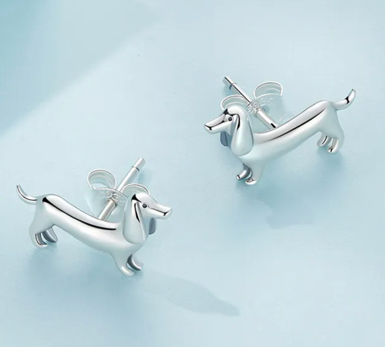 Aretes de plata Dachshund