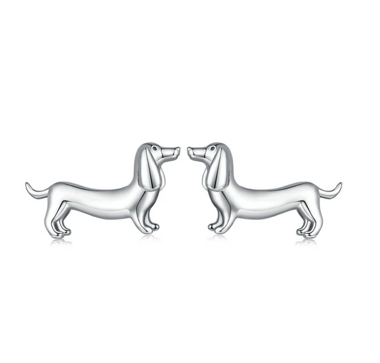 Aretes de plata Dachshund