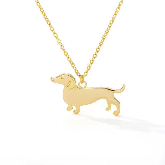 Colgante Dachshund con cadena