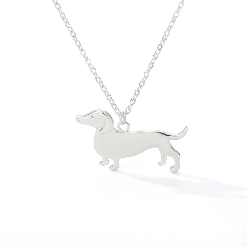 Colgante Dachshund con cadena