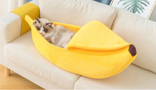 Cama banana para perro o gato