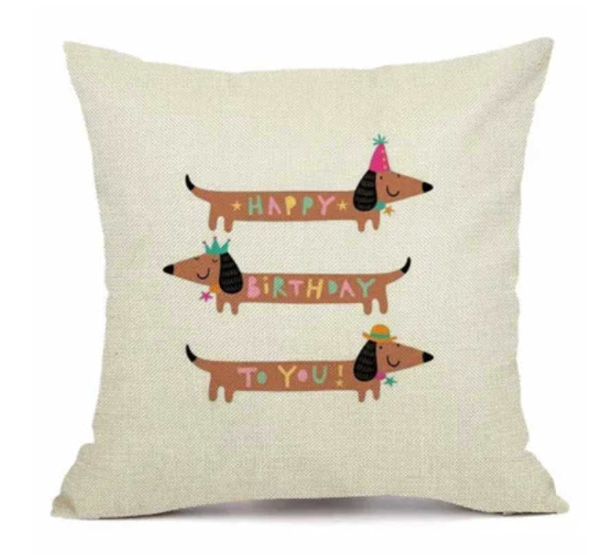 Cojines estampados Dachshund - variedad de diseños, ver más aquí