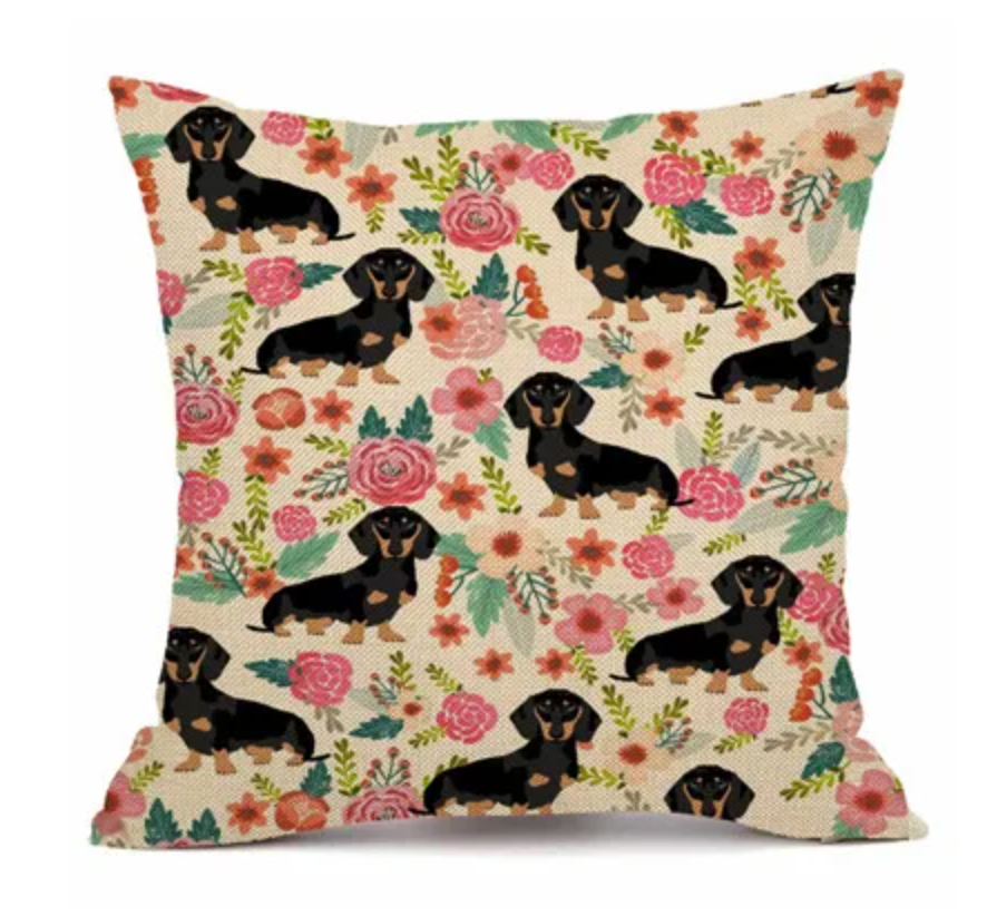 Cojines estampados Dachshund - variedad de diseños, ver más aquí