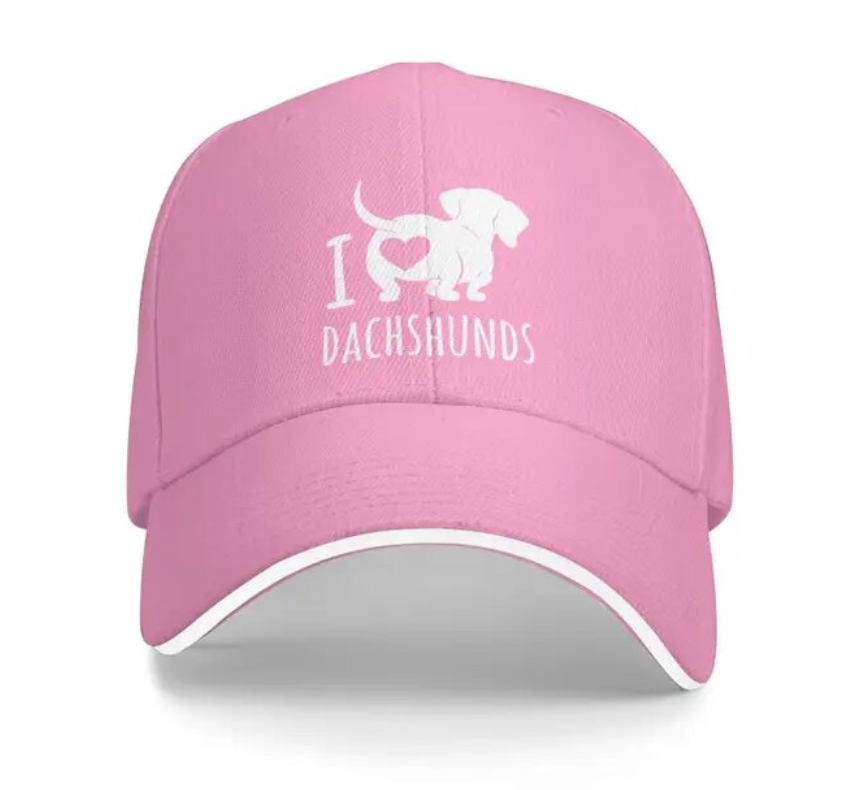 Gorras estilo baseball con Dachshunds - I love Dachshunds - varios colores, ver más aquí