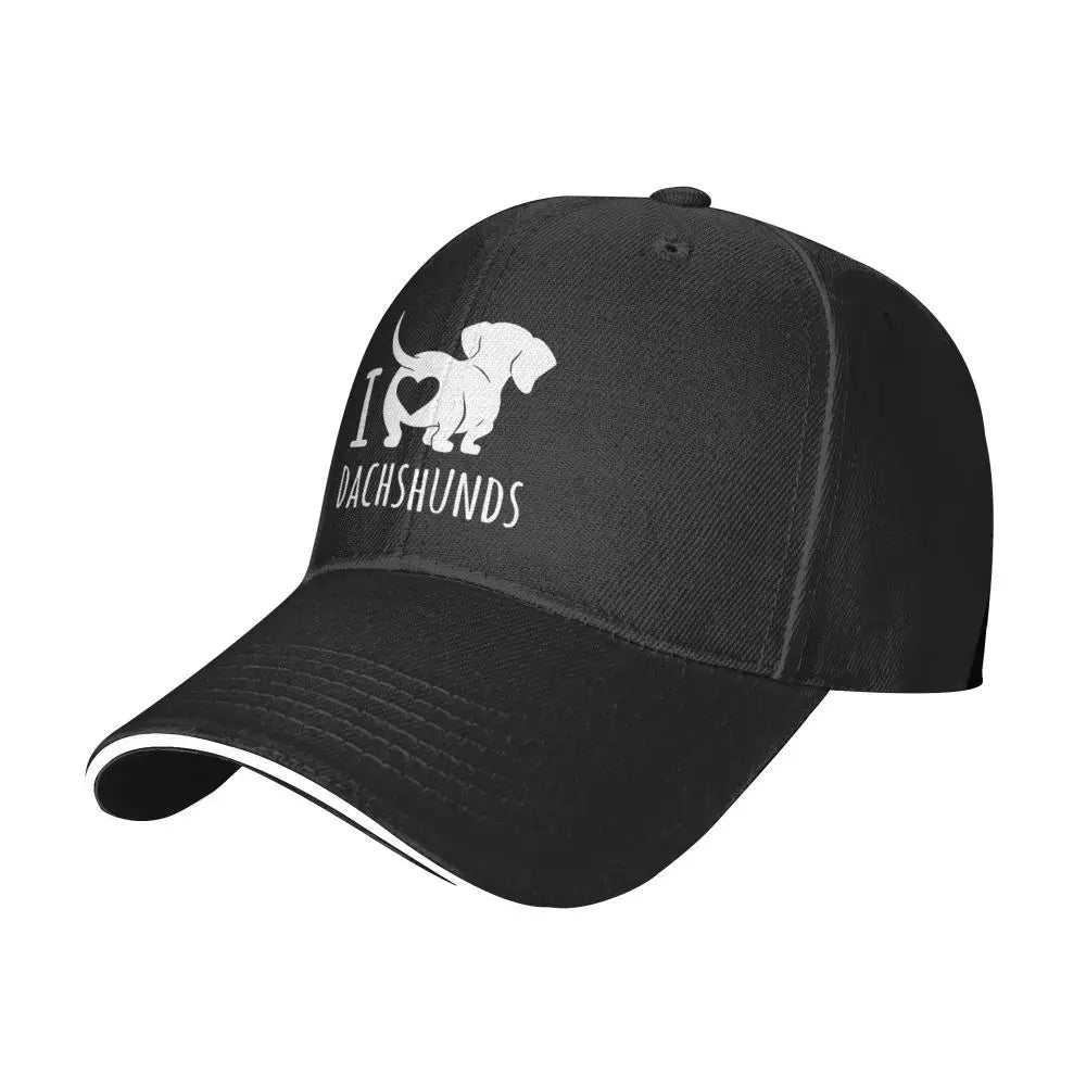 Gorras estilo baseball con Dachshunds - I love Dachshunds - varios colores, ver más aquí