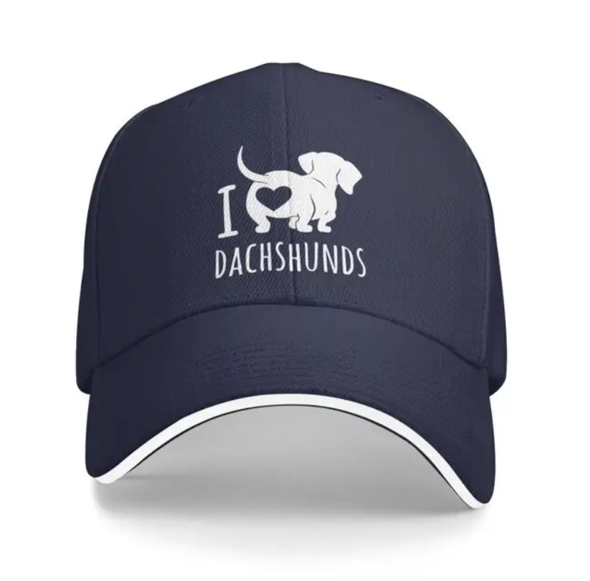 Gorras estilo baseball con Dachshunds - I love Dachshunds - varios colores, ver más aquí