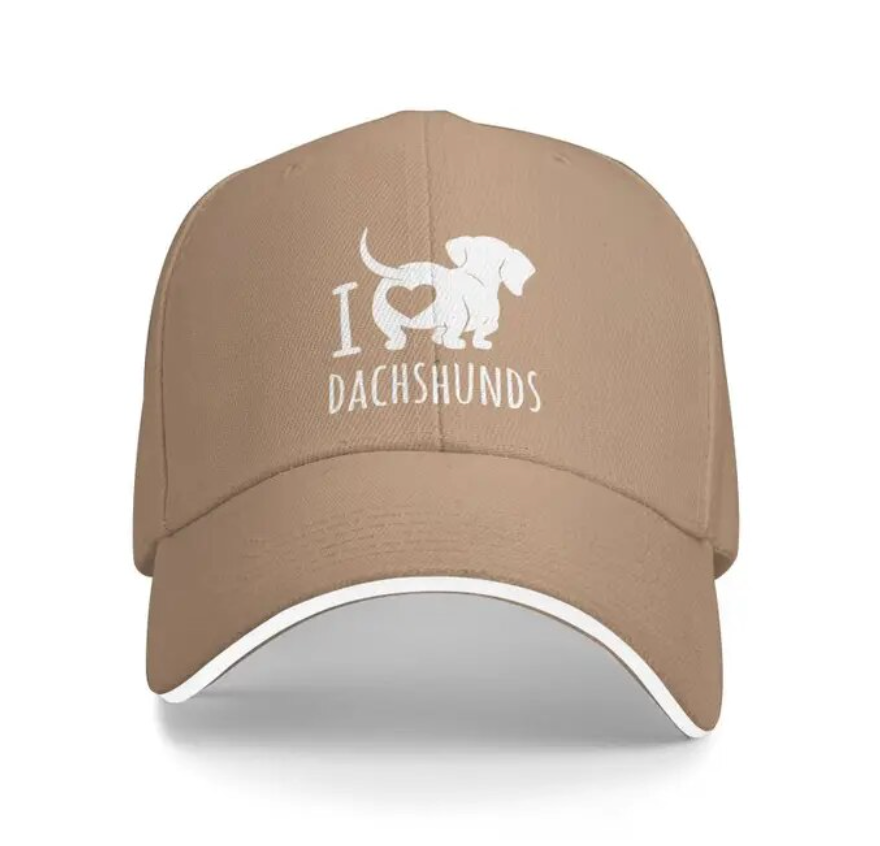 Gorras estilo baseball con Dachshunds - I love Dachshunds - varios colores, ver más aquí