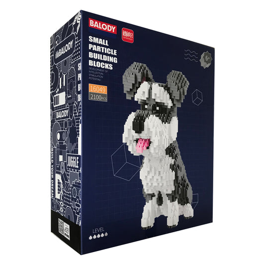 Juego de bloques de construcción figura Schnauzer