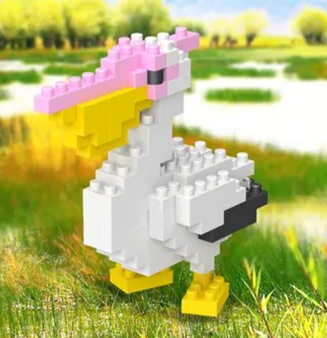 Juego de mini bloques de construcción con figuras de aves - varias especies, ver más aquí