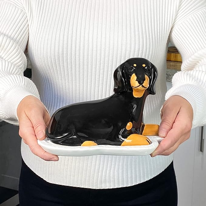 Mantequillera con forma de Dachshund