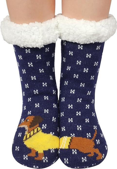 Pantuflas/medias sherpa Dachshund