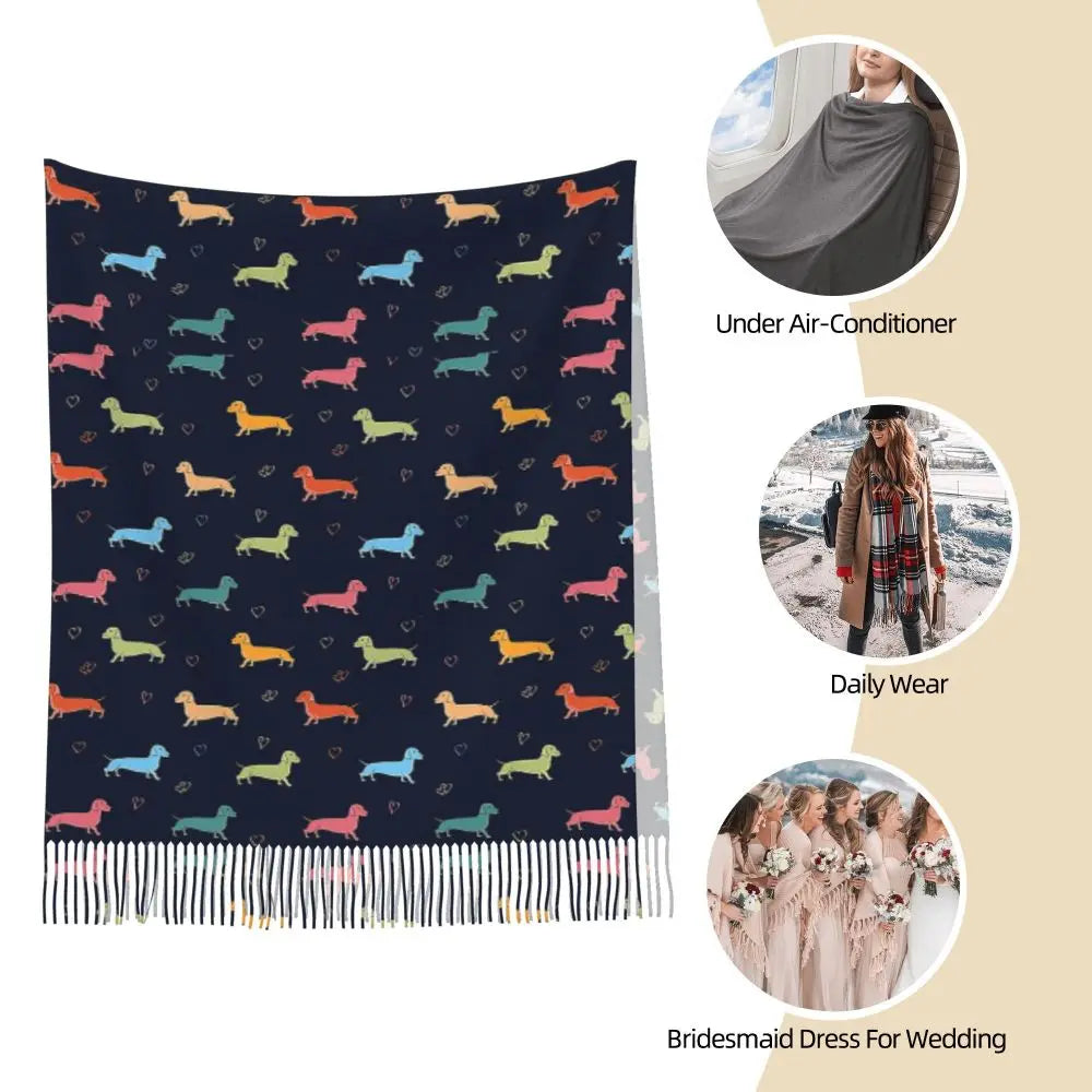 Pashminas con figuras Dachshund