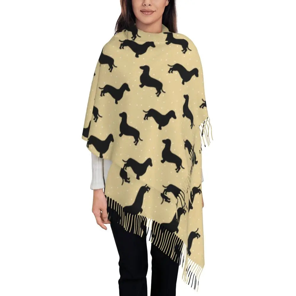 Pashminas con figuras Dachshund