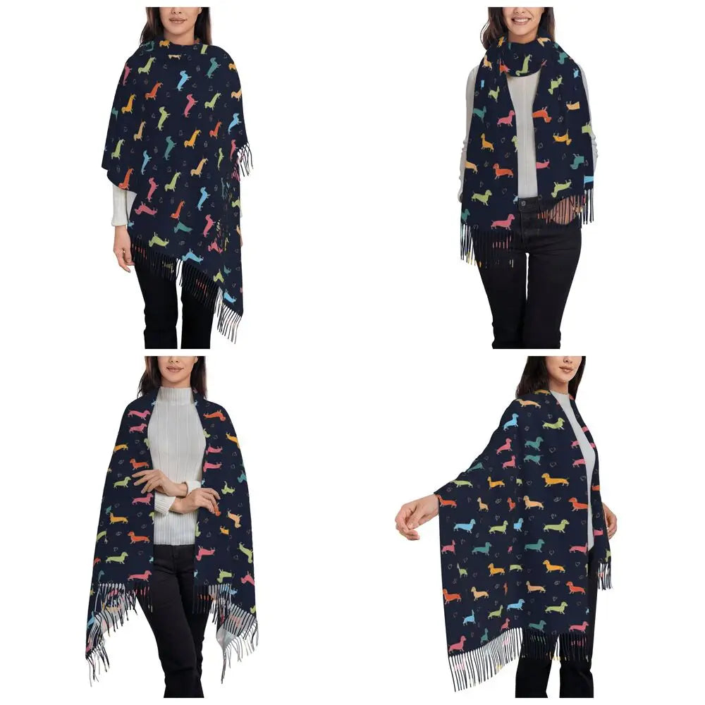 Pashminas con figuras Dachshund