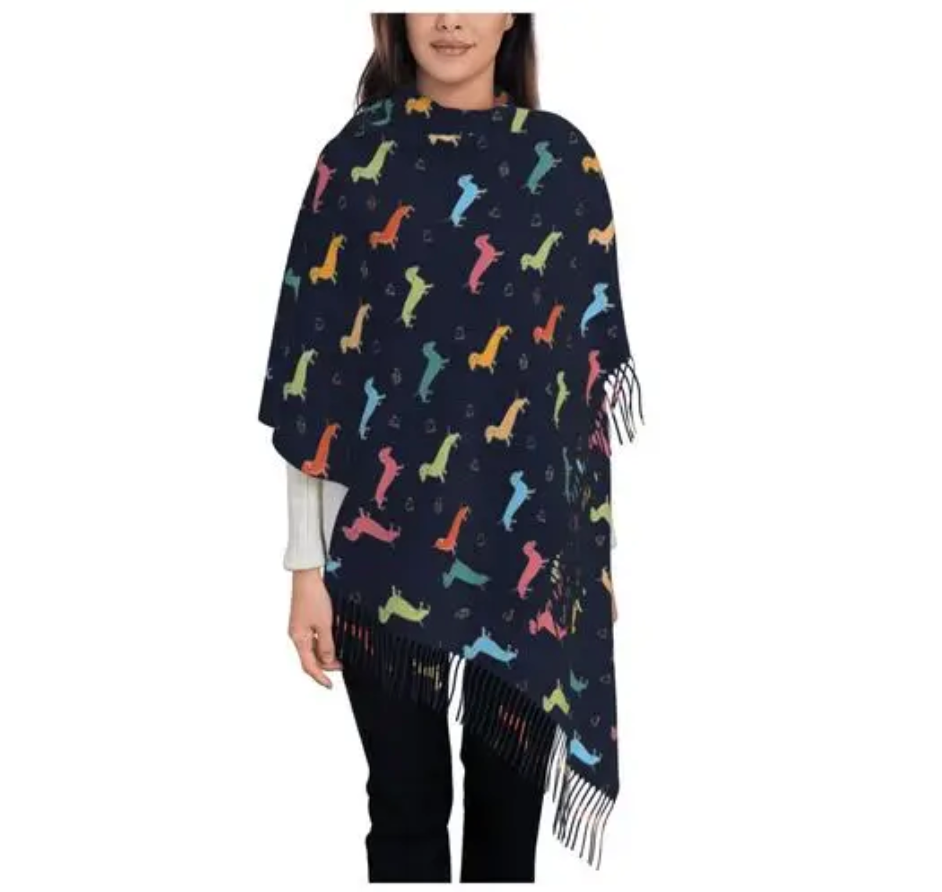 Pashminas con figuras Dachshund