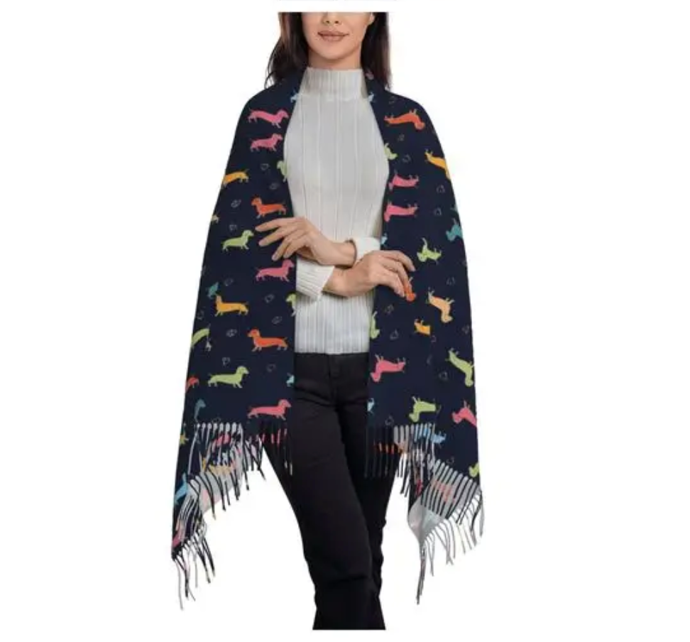 Pashminas con figuras Dachshund