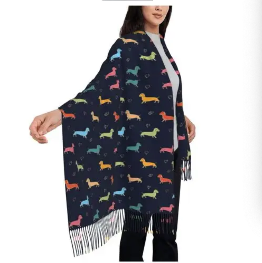 Pashminas con figuras Dachshund