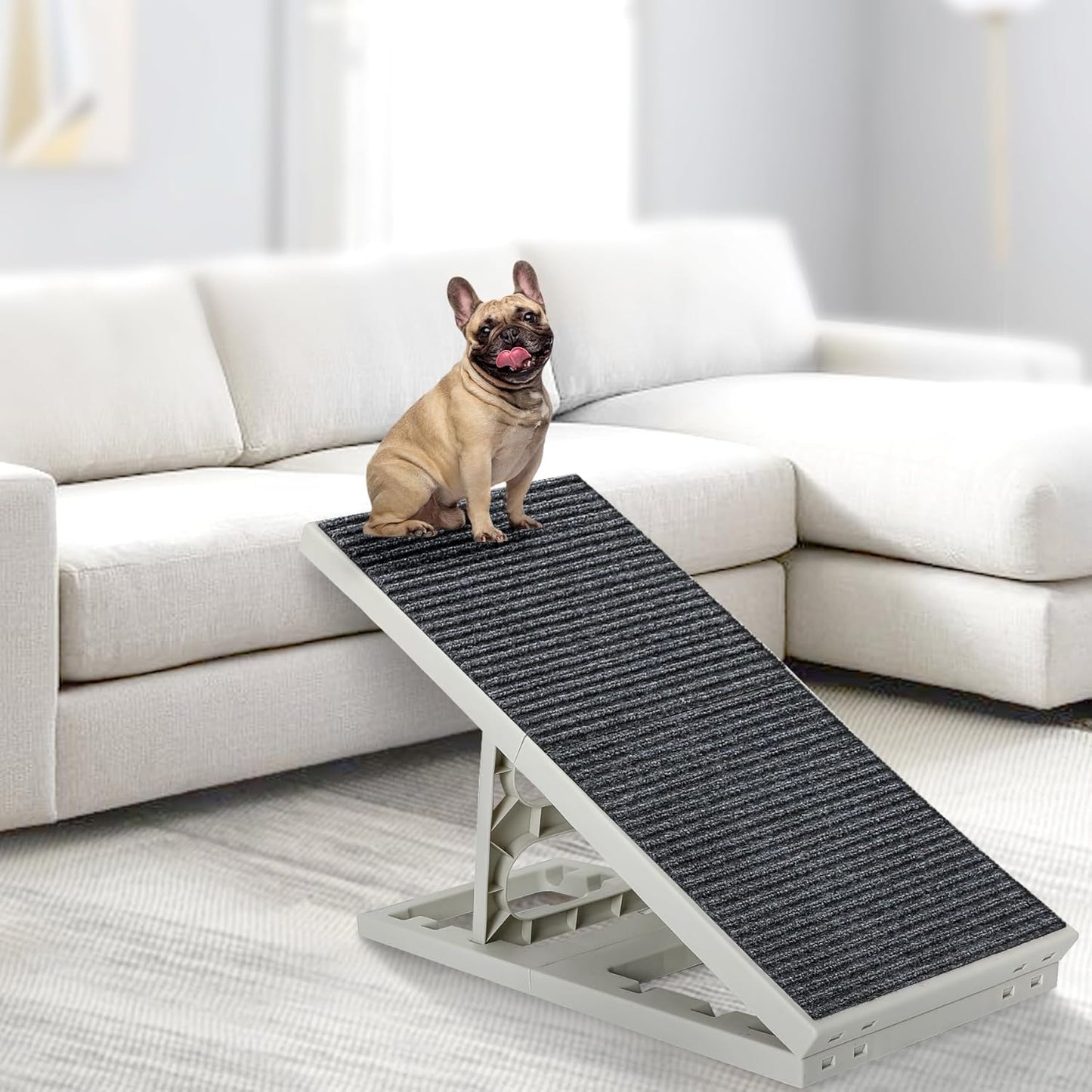 Rampa plegable para perros, 3 niveles, 31" largo, plástica