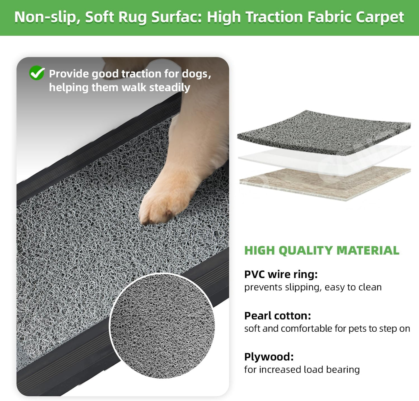 Rampa plegable para perros, 67" largo
