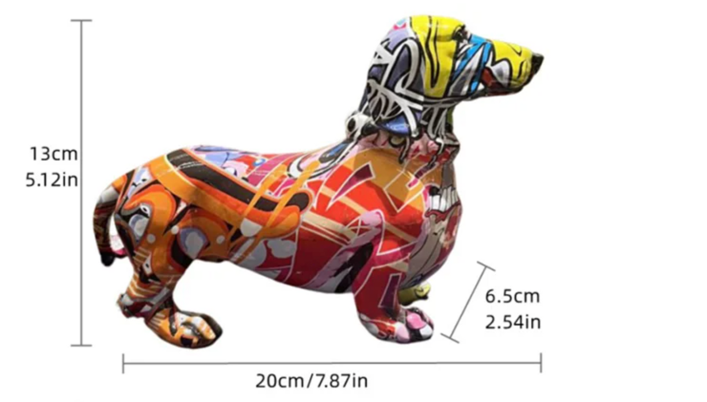 Figura de perro Dachshund colores